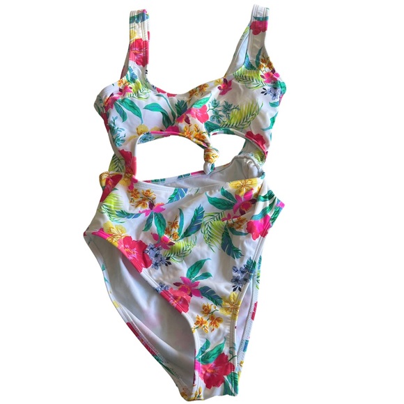 Women’s Salt + Cove Colorful Floral one-Piece Swimsuit. size S - Picture 4 of 8